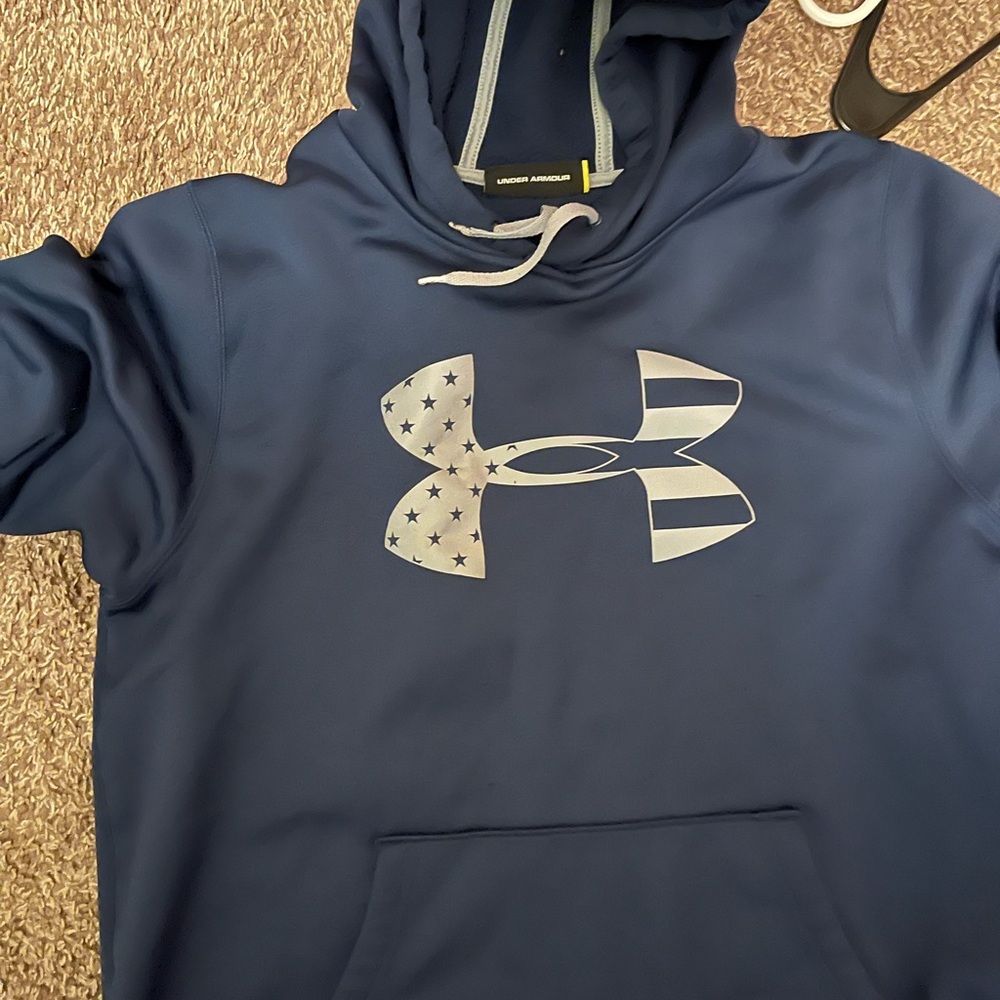 Under Armour Dark Blue Hoodie with Star Logo
